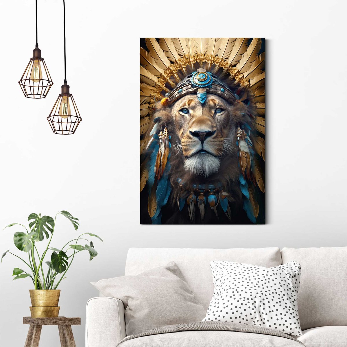 Deco panel - 60x90cm - ornament lion