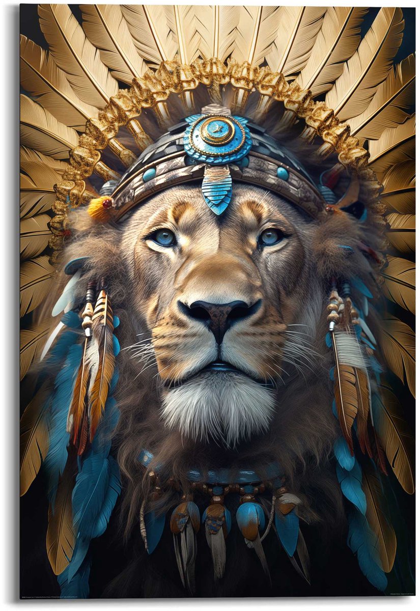 Deco panel - 60x90cm - ornament lion