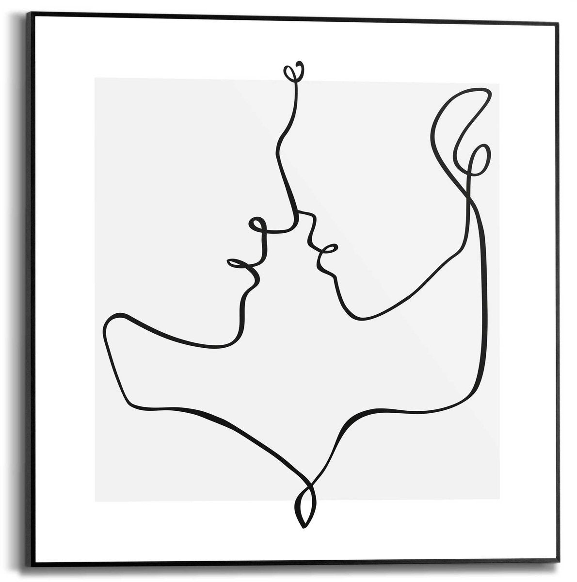 Slim frame zwart - 50x50cm - love lines