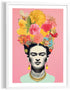Modern frame wit - 50x70cm - freedom flowers