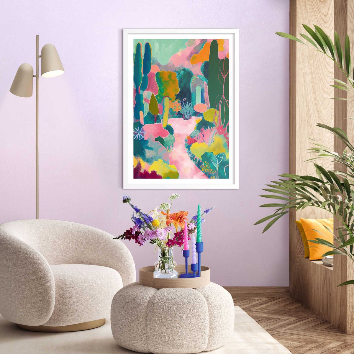 Modern frame wit - 50x70cm - mountain canyon