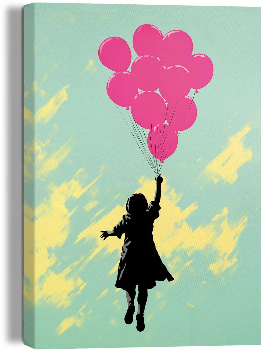 Giclee op canvas - 20x30cm - Balloons up