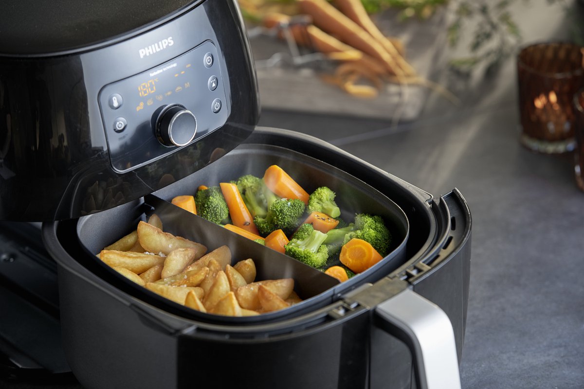 PHILIPS Airfryer partykit XXL dubbellaags rek en voedselscheider