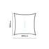 PLATINUM Coolfit schaduwdoek vierkant - 360x360cm - antraciet