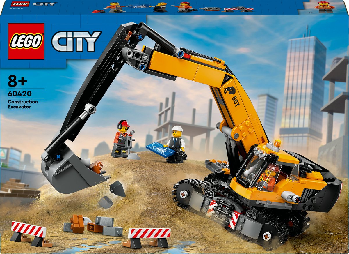 LEGO City 60420 Gele graafmachine