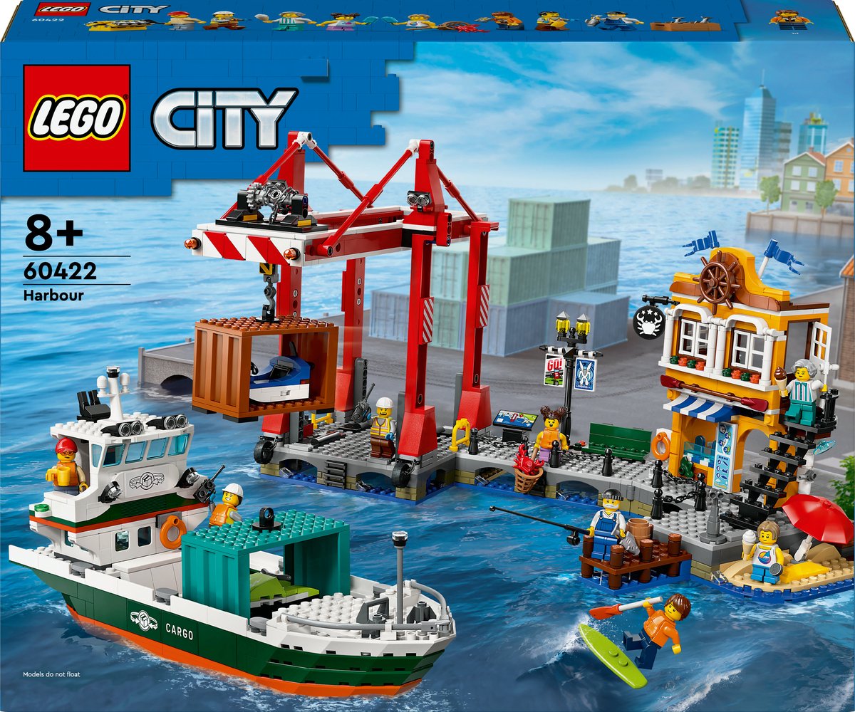 LEGO City 60422 Haven met vrachtschip