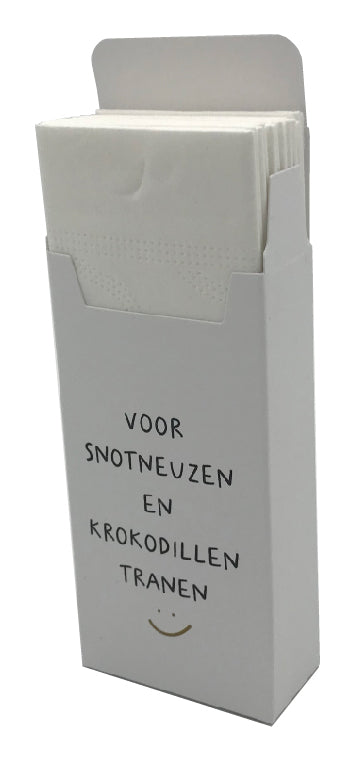 Zakdoekdoosje 10zakdoeken - voor snot neuzen en krokodillentranen