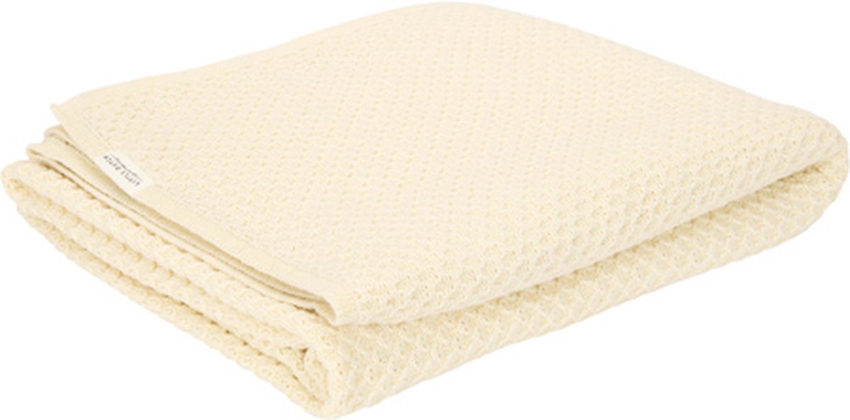 LITTLE DUTCH Deken voor babybed- 110x140 cm - Pure soft white