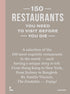 150 restaurants you need to visit before you die - Amelie Vincent