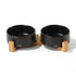 M-PETS Opera bowls ceramic/bamboo 2st - 850ml black