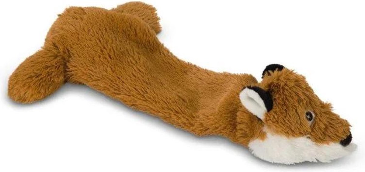 BEEZTEES Hondenspeelgoed Flatinos vos yuna - 36cm - pluche - zwart