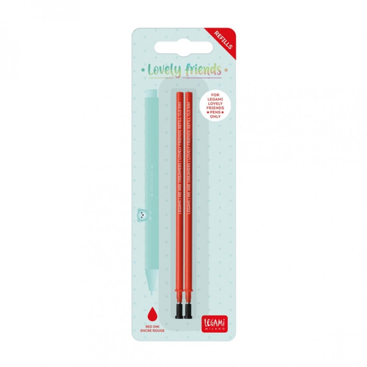 LEGAMI pen vullingen Lovely Friends - rood