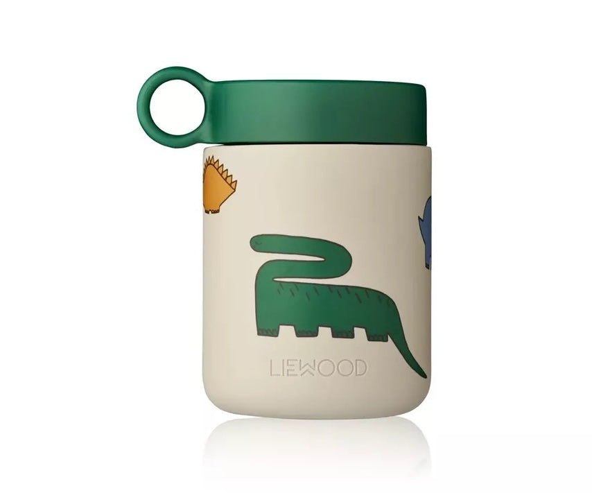 LIEWOOD Kian voedselbewaarder - dino/ mist