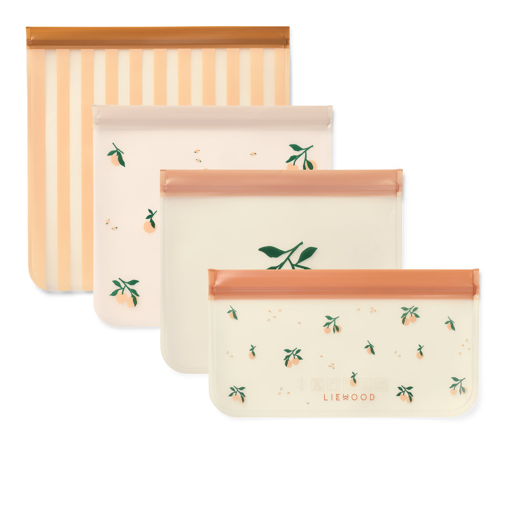 LIEWOOD Clive reis opbergtasjes 4st.- peach / sea shell