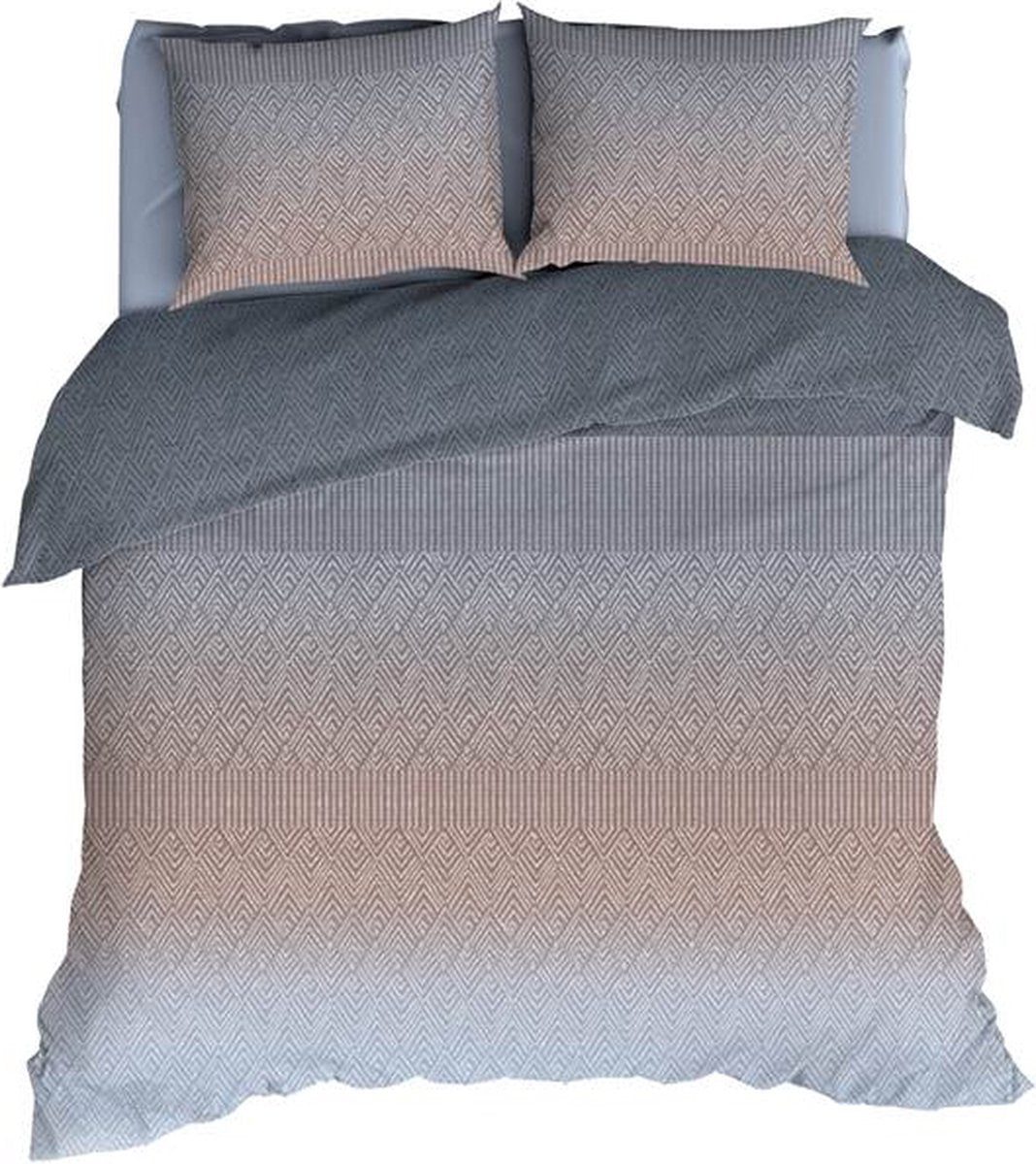 ROMANETTE Dekbedovertrek flanel- 260x200 cm - grossarl dove