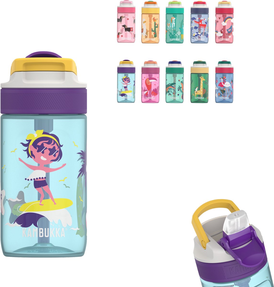 KAMBUKKA Lagoon drinkfles 400ml - surf girl
