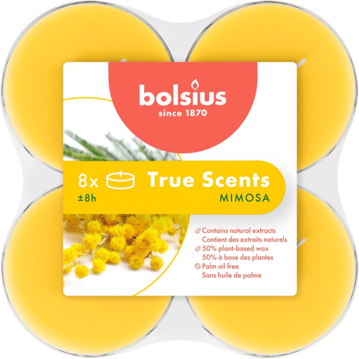 BOLSIUS Geurtheelichten 8u 18st.- mimosa TU UC