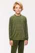 WOODY Jongens pyjama - groene golfjes - 10j.