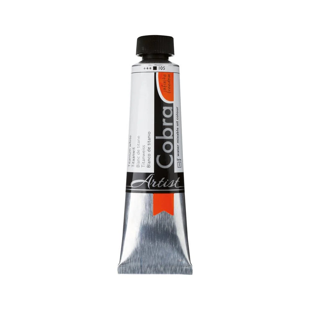 COBRA ART Vermengbare olieverf - 40ml - titaanwit