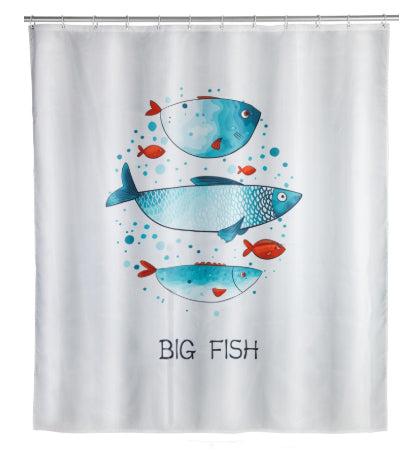 WENKO Douchegordijn - 180x200cm - big fish
