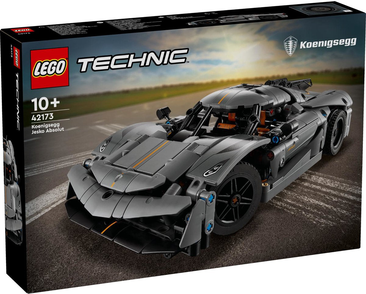 LEGO Technic 42173 Koenigsegg jesko abs. grijze hypercar