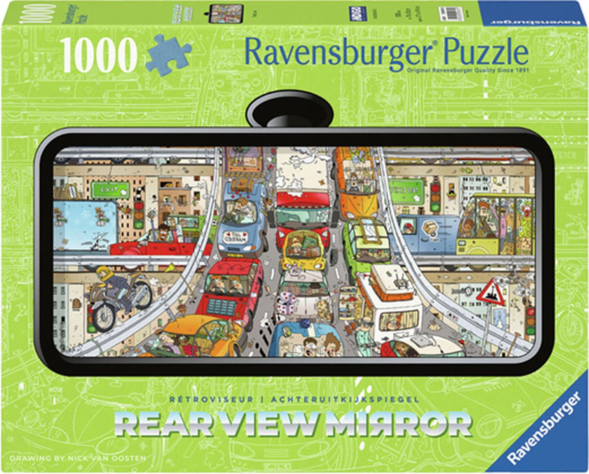 RAVENSBURGER Puzzel - Rear View Mirror Verkeersdrukte 1000