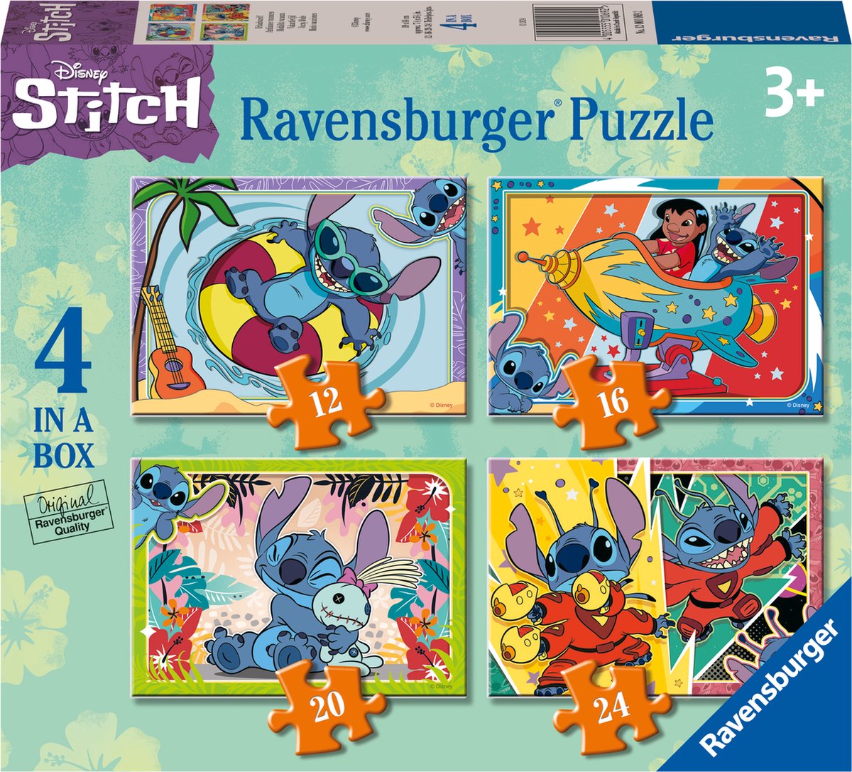 RAVENSBURGER Puzzel - Disney Stitch 4in1 box