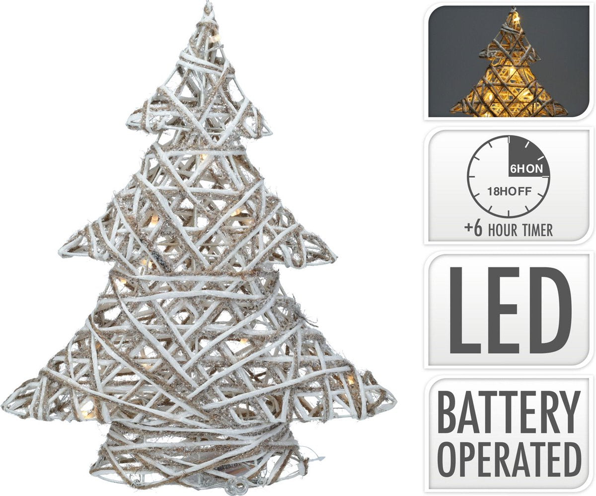 Kerstverlichting boom LED 40cm - grijs