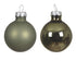 Kerstballen glas glans/mat mix 3.5cm - rozemarijn 16st. rosemary green