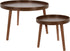 Bijzettafel rond - set van 2 - walnoot