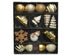 Kerstballen box kunststof glans/mat/glitter mix - goud 25st.