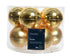 Kerstballen glas glans/mat mix 6cm - licht goud 10st. goud