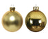 Kerstballen glas glans/mat mix 8cm - licht goud 6st.