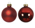 Kerstballen glas glans/mat mix 8cm - kerstrood 6st.