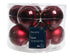 Kerstballen glas glans/mat mix 6cm - ossenbloed 10st. ossenbloedrood