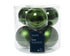 Kerstballen glas glans/mat mix 8cm - dennengroen 6st. groen