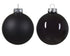 Kerstballen glas glans/mat mix 8cm - zwart 6st.