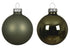 Kerstballen glas glans/mat mix 6cm - rozemarijn 10st. green