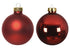 Kerstballen glas glans/mat mix 10cm - kerstrood 4st. rood