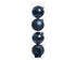 Kerstballen glas glans/mat mix 10cm - nachtblauw 4st. blauw