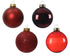 Kerstballen glas gl./mat/glit./transp. mix 7cm 6cm 5cm - ossenbloed 42st.