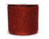 Kerst lint polyester glitter 2.7cm - rood