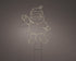 Lumineo micro LED kerstman buiten 62x77cm - zwart - warm wit - kerstverlichting