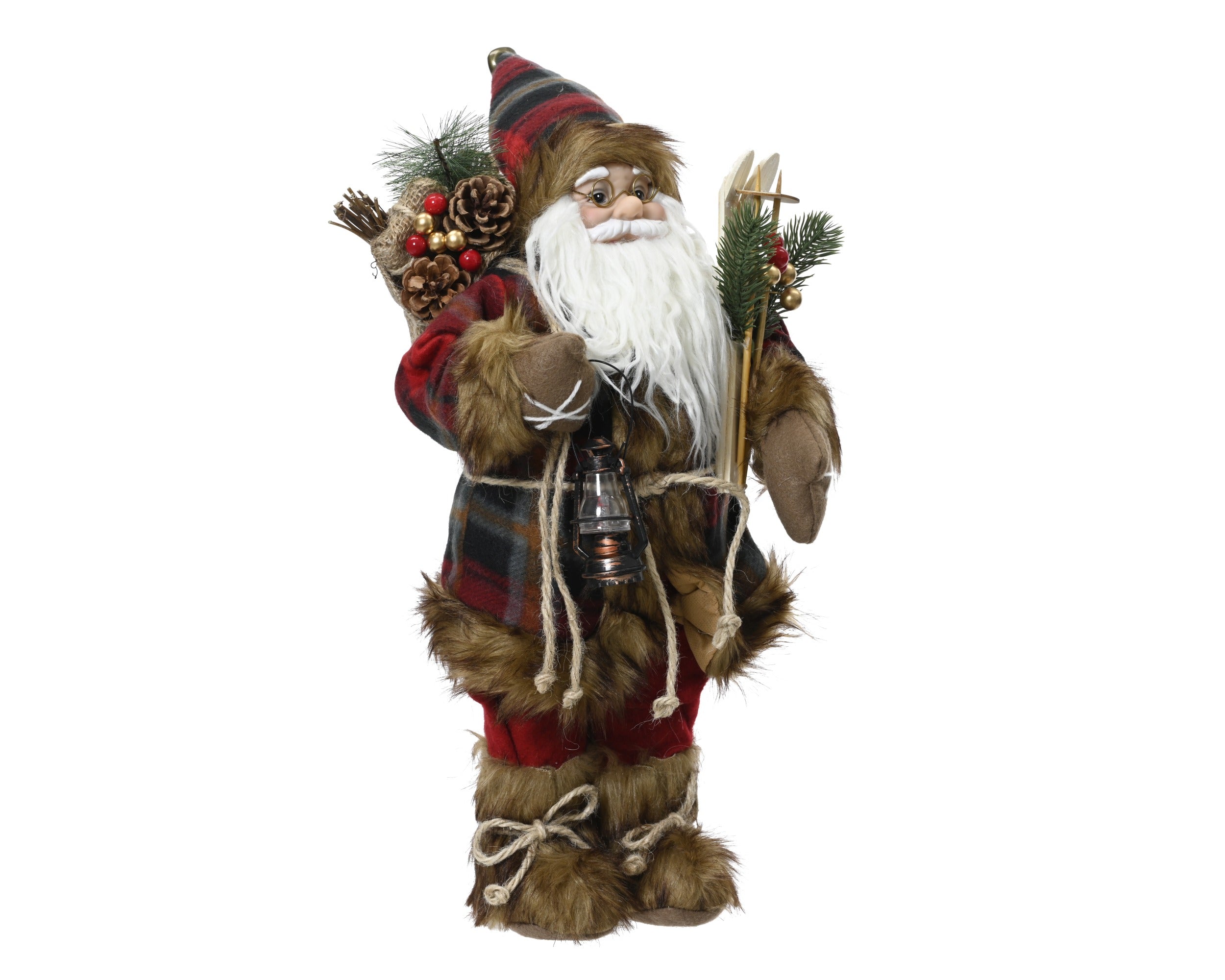 Kerstman polyester 17x11x30cm - kerstrood