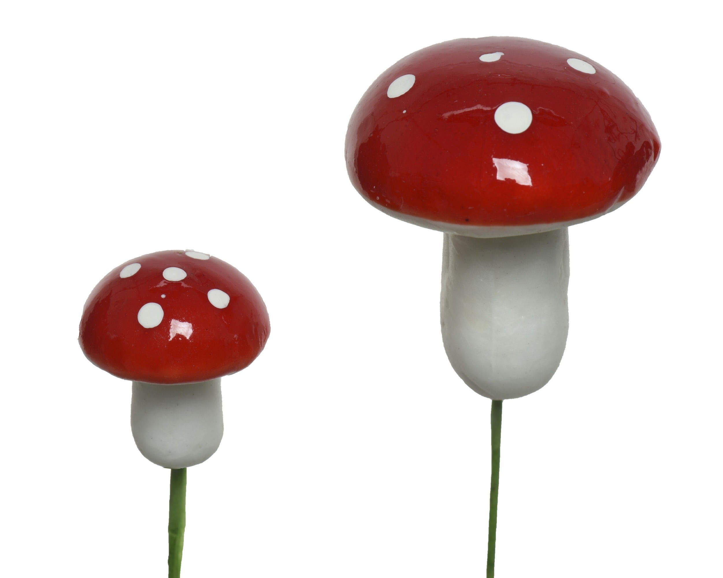 Kerstdeco paddenstoel foam - rood/wit - ass. (prijs per verpakking)