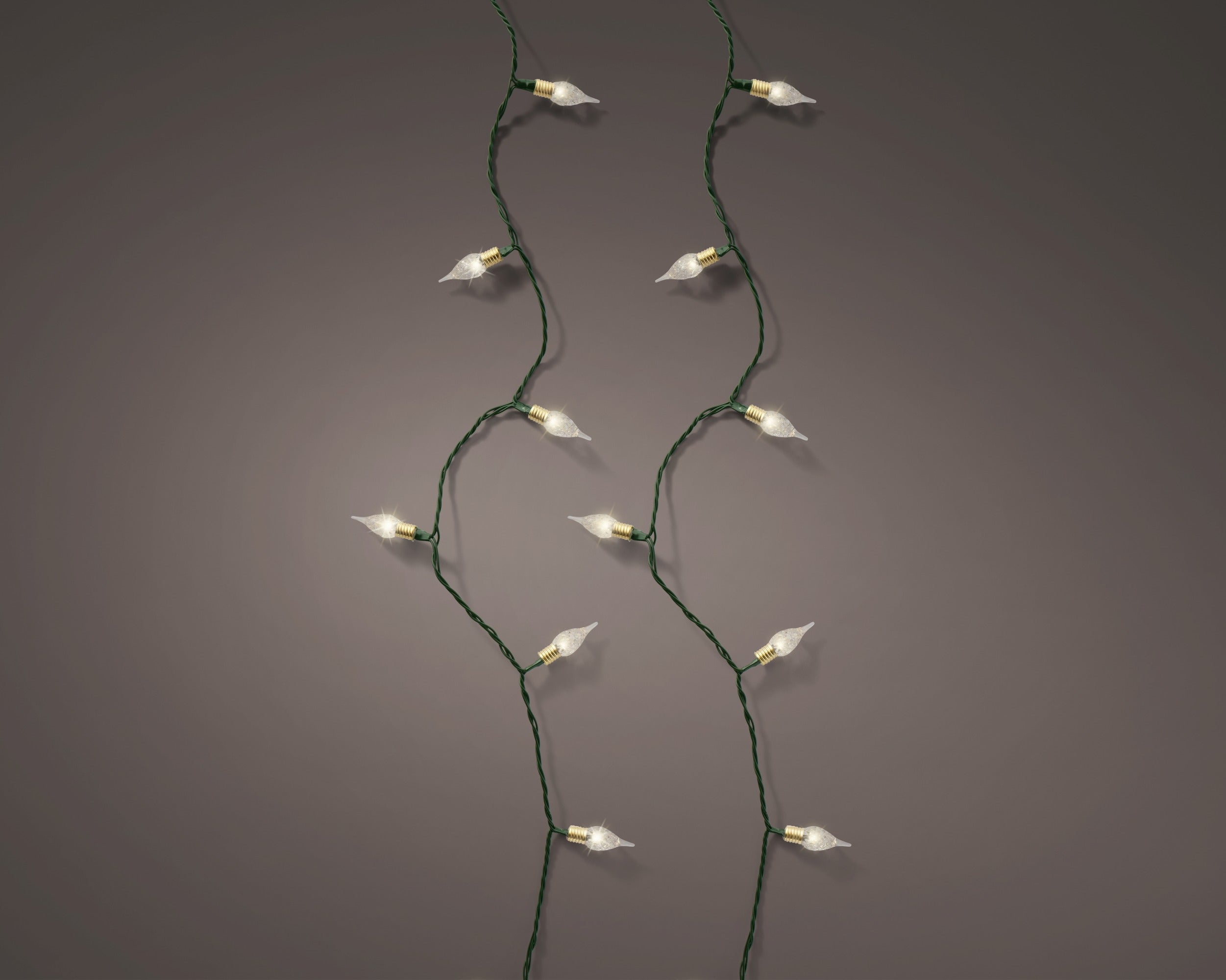 Lumineo LED vintage 8 functie twinkel binnen - 2390cm 240L - groen - warm wit - kerstverlichting