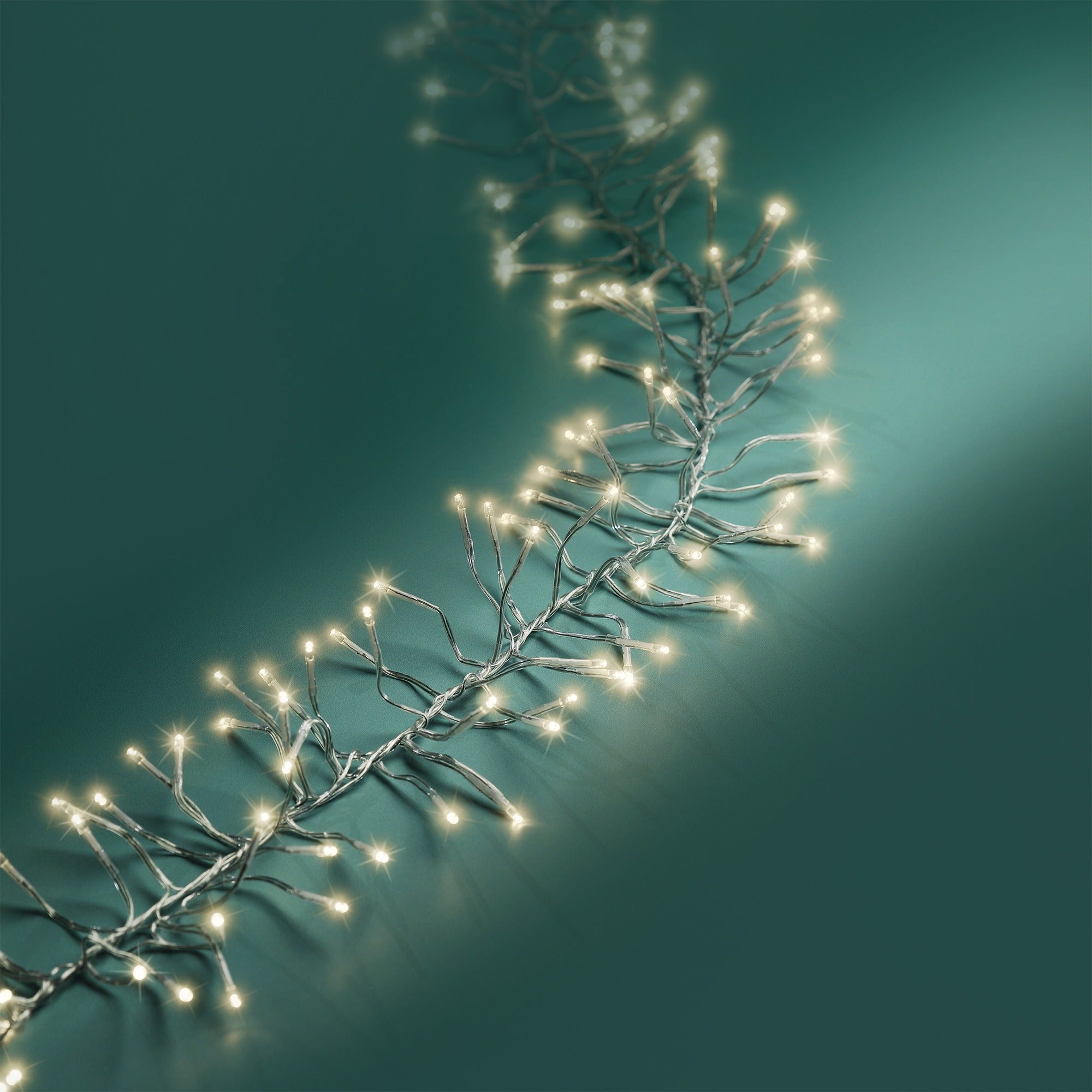 Lumineo LED cluster twinkel 700cm 768L - transparant/warm wit  - kerstverlichting