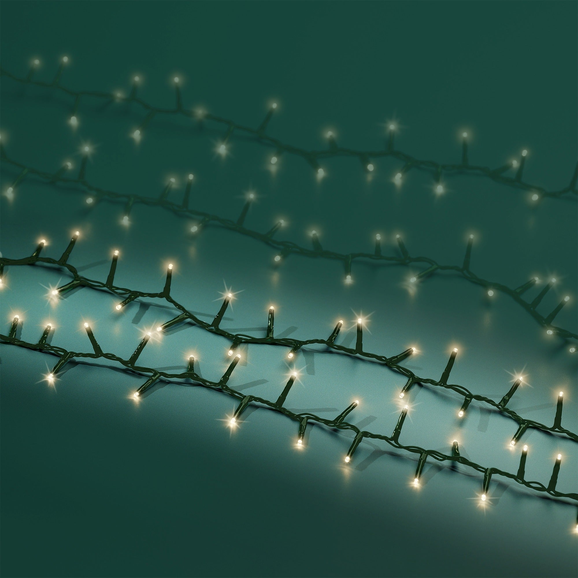 Lumineo LED compact twinkel 2250cm 1000L - groen/warm wit - kerstverlichting