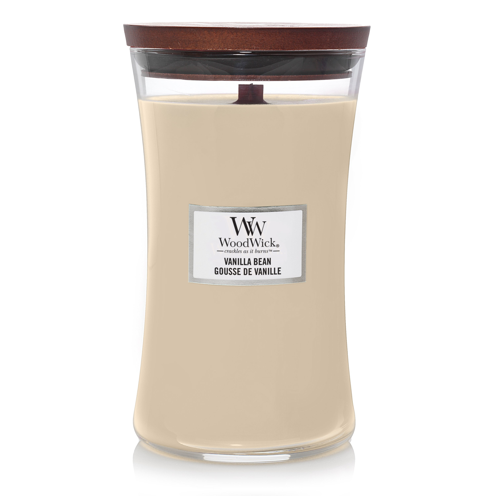 WOODWICK Geurkaars large - vanilla bean