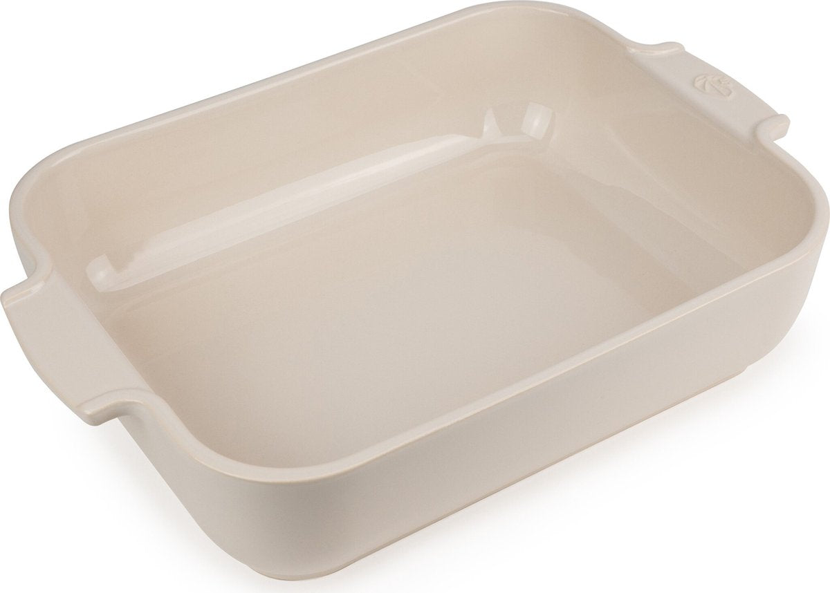 PEUGEOT APPOLIA rechthoekige keramische ovenschaal 32cm - Ecru